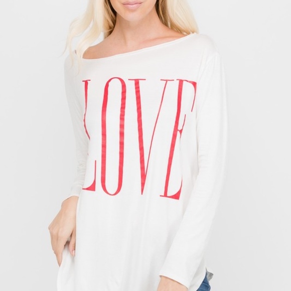 ❤️ Off the shoulder LOVE top - Picture 3 of 3